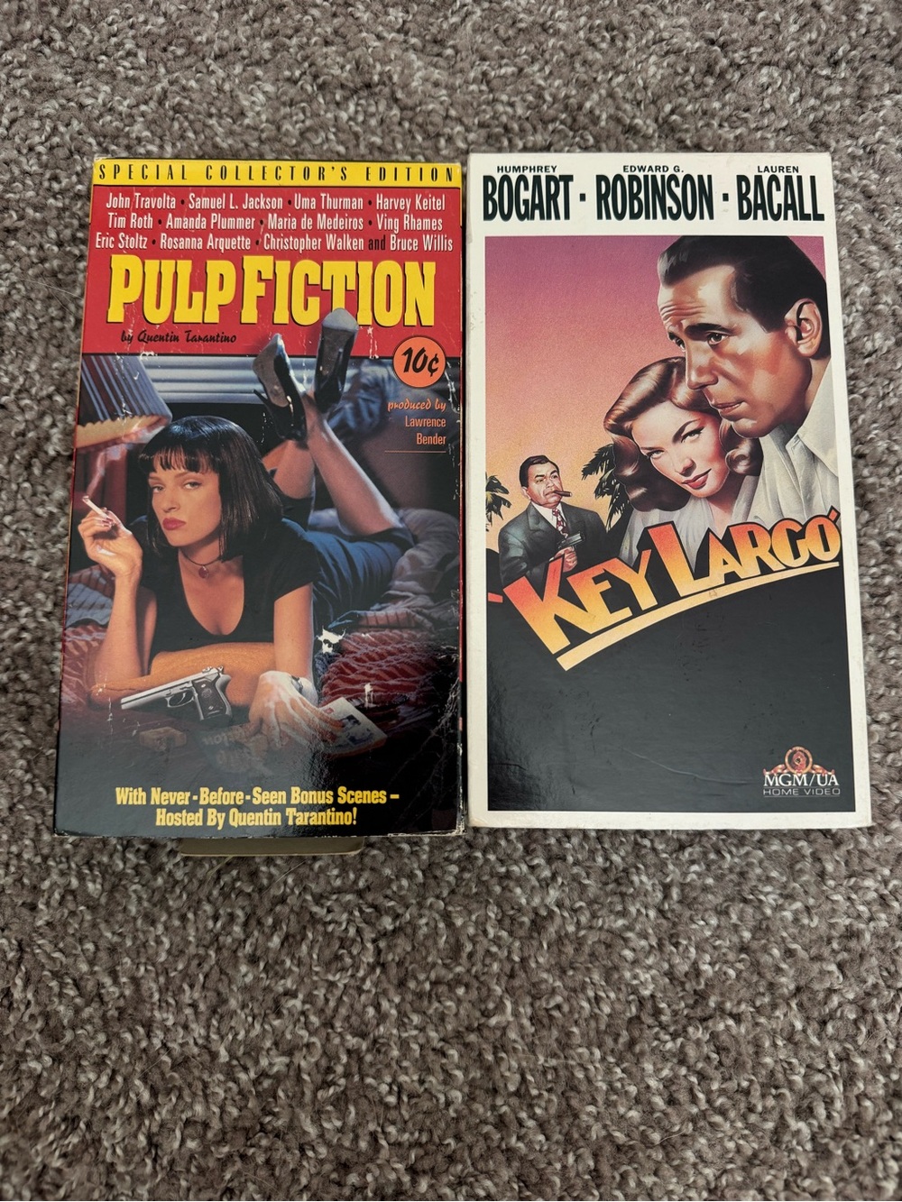 Pulp Ficton and Key Largo VHS